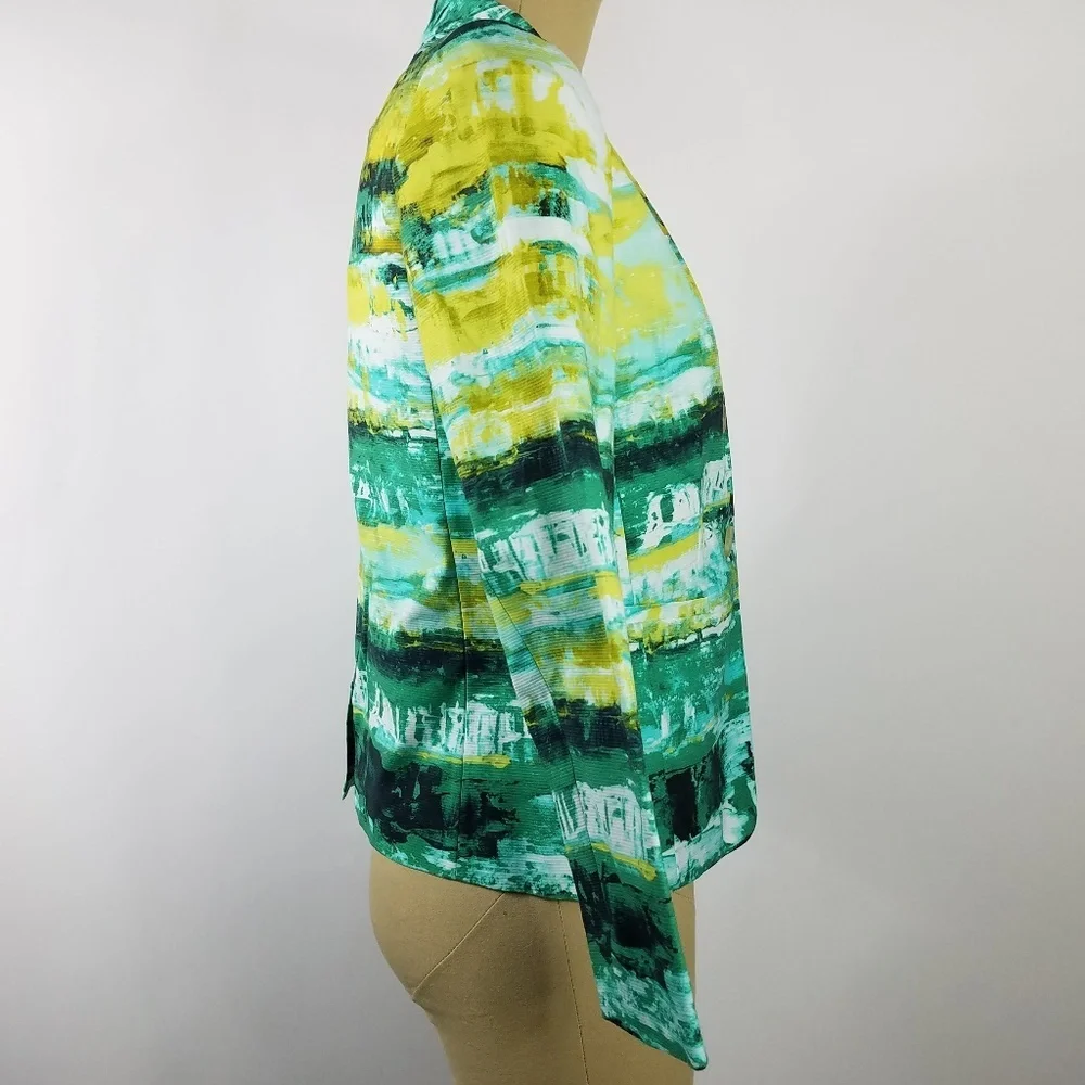 LAFAYETTE 148 Lilith Printed Graphic Aquarium Jacket Blazer - Picture 4 of 6